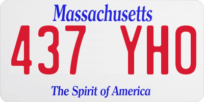 MA license plate 437YH0