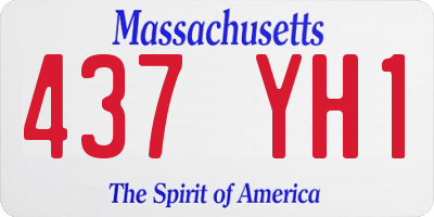 MA license plate 437YH1