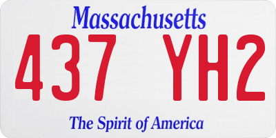 MA license plate 437YH2