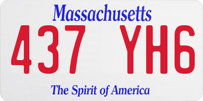 MA license plate 437YH6