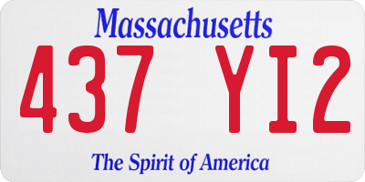 MA license plate 437YI2