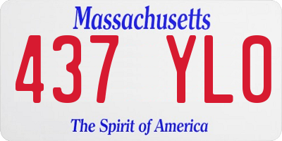 MA license plate 437YL0