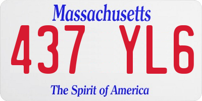 MA license plate 437YL6