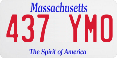 MA license plate 437YM0