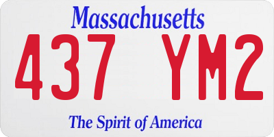 MA license plate 437YM2