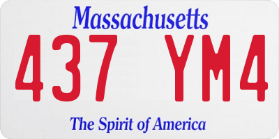 MA license plate 437YM4