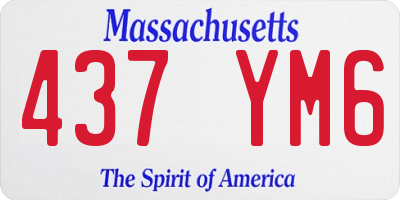 MA license plate 437YM6