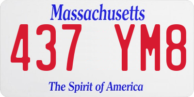 MA license plate 437YM8