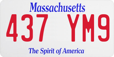 MA license plate 437YM9