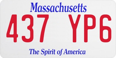 MA license plate 437YP6