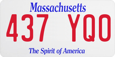 MA license plate 437YQ0