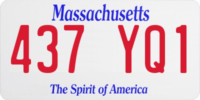 MA license plate 437YQ1