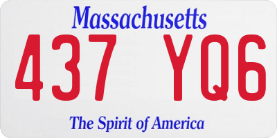 MA license plate 437YQ6