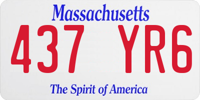 MA license plate 437YR6