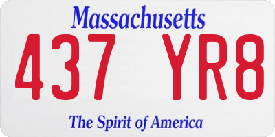 MA license plate 437YR8