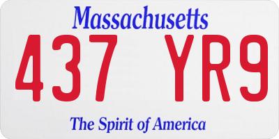 MA license plate 437YR9