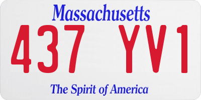 MA license plate 437YV1