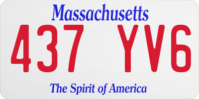MA license plate 437YV6