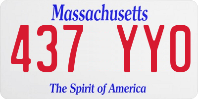 MA license plate 437YY0