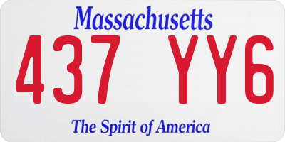 MA license plate 437YY6