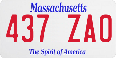 MA license plate 437ZA0