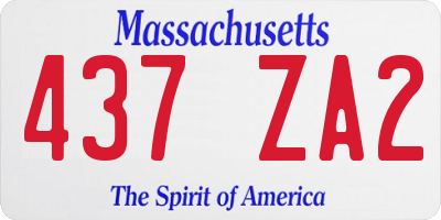 MA license plate 437ZA2