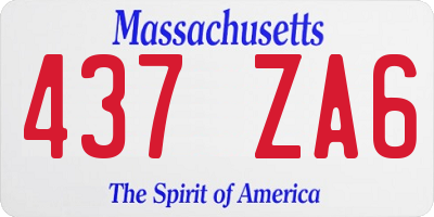 MA license plate 437ZA6