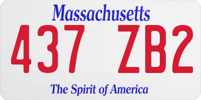 MA license plate 437ZB2