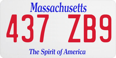 MA license plate 437ZB9