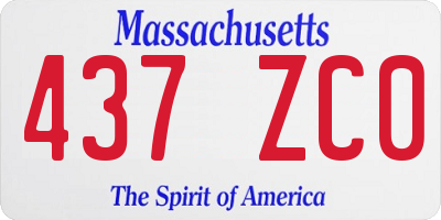 MA license plate 437ZC0