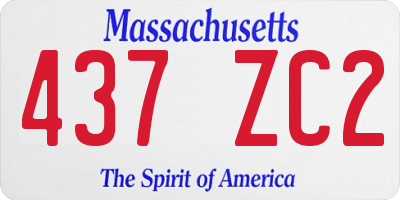 MA license plate 437ZC2
