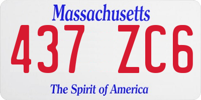 MA license plate 437ZC6