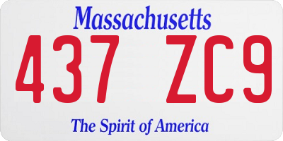MA license plate 437ZC9