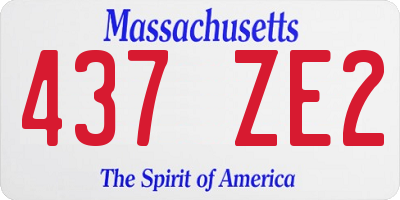 MA license plate 437ZE2
