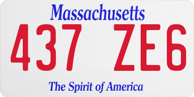 MA license plate 437ZE6