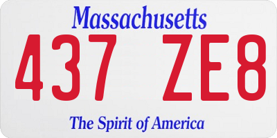 MA license plate 437ZE8