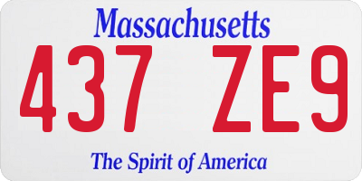 MA license plate 437ZE9