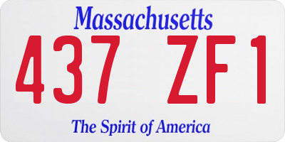 MA license plate 437ZF1