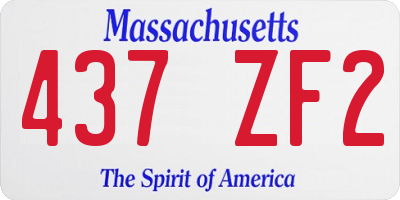MA license plate 437ZF2