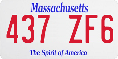 MA license plate 437ZF6