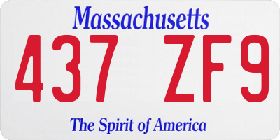 MA license plate 437ZF9