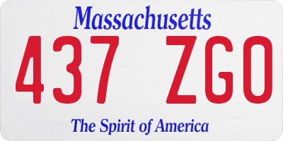 MA license plate 437ZG0