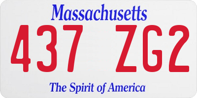 MA license plate 437ZG2