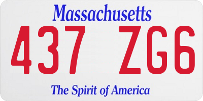 MA license plate 437ZG6