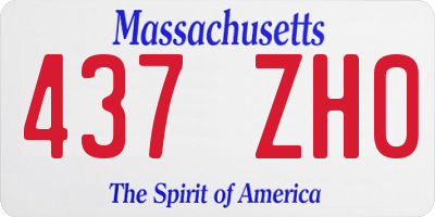 MA license plate 437ZH0