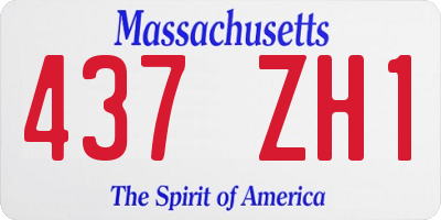 MA license plate 437ZH1