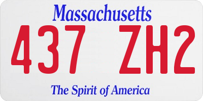 MA license plate 437ZH2