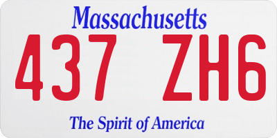 MA license plate 437ZH6