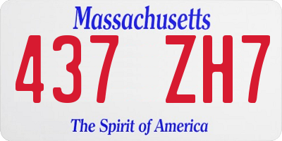 MA license plate 437ZH7
