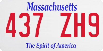 MA license plate 437ZH9